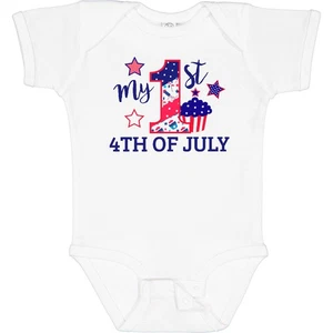 Body de bebé Inktastic My 1st 4th Of July With Stars And Cupcake cuarto niño - Imagen 1 de 17