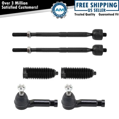 Inner & Outer Tie Rods + Boots Fits 2013-2016 Mazda CX-5 - Image 1 of 4