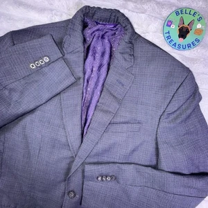 Ted Baker Blazer 40R Blue Black Check Endurance Single Breasted Suit Jacket - Picture 1 of 13