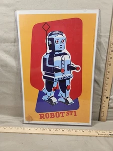 AFFICHE Poster PopCorn ROBOT ST1 First édition mecha Japan Robert Lesser - Picture 1 of 3