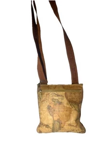 Alviero Martini Umhängetasche Weltkarte Geo Leder 11 x 10,5 - Bild 1 von 14