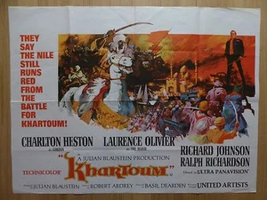 KHARTOUM (1966) - original UK quad film/movie poster, Charlton Heston,war,action - Picture 1 of 1