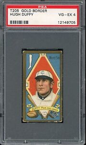 1911 T205 Gold Border Baseball Hugh Duffy PSA 4