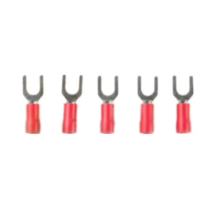 Red SV1.25-4s Furcate Pre-Insulating 22-18 AWG Fork Spade Crimp Terminal 1000Pcs - Picture 1 of 4