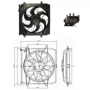 Dual Rad & Cond Fan Assembly Fits: 2004 - 2006 Jeep Liberty V6 3.7L - Foto 1 di 3