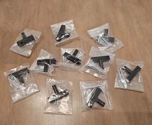 10 Pcs Modern Matte Black Square T- Bar Knobs Handles Cabinet Drawer Pulls EUC J - Picture 1 of 5