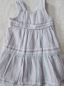 Janie And Jack Girls Striped Sundress Size 6-12 Months Preowned