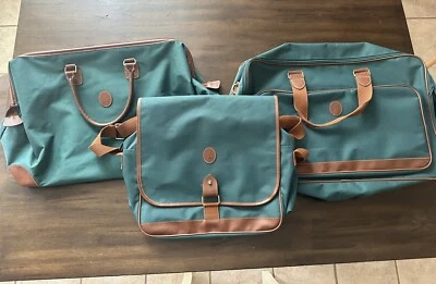 Bolso de Médico Ralph Lauren Vintage Años 90 Cuero con Mango Correa Bolso de Fin de Semana Verde Foto 1 de 2