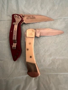 COUTEAUX DE POCHE, PRATIQUES, BON ÉTAT, SI BEAUX, LÉGERS. - Photo 1 sur 24