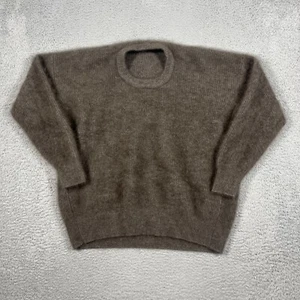 CT Plage Raccoon Fur Sweater Womens Brown Made in Japan Sz 38 - Picture 1 of 7