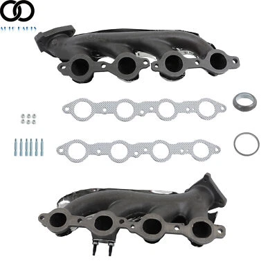 Pair Exhaust Manifold For Chevy Silverado Avalanche Cadillac Escalade Left+Right - Image 1 of 4