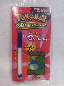 POKEMON MARILL 3-D Trivia Challenge Book & Pen NOS NIP VINTAGE!!! - Picture 1 of 2