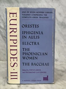 Modern Library Euripides III Lattimore & Grene 1963 HC DJ - Bild 1 von 17