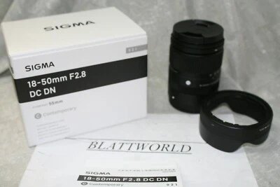 SIGMA 18-50mm F2.8  CONETMPORY DC DN ZOOM LENS LEICA  L MOUNT NEW in BOX & HOOD - Image 1 of 3