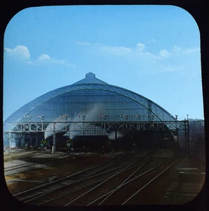 NUEVA CAMISETA ESTACIÓN DE TREN DE PENNSYLVANIA NY EE. UU. C1893 Magic Lantern Slide FOTO - Imagen 1 de 3