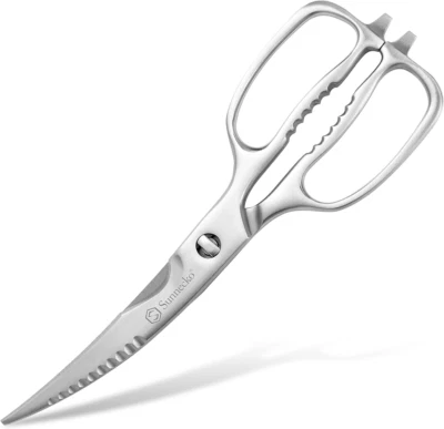 Sunnecko 9 Inch Kitchen Scissors Curved Heavy Duty Kitchen Shears Come Apart - Image 1 of 4