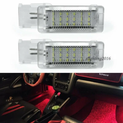 2Pcs Red LED Footwell Light for VW Golf5/6 Scirocco Passat CC Polo 6R Seat ibiza Foto 1 de 4