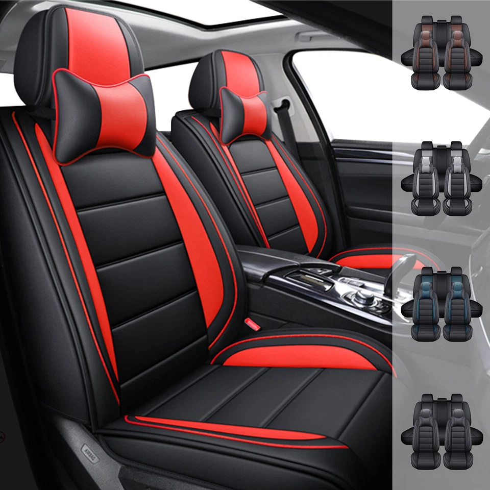 For Nissan PU Leather Car Seat Covers 2/5 Seats Front Rear Seat Protector - Image 1 of 4