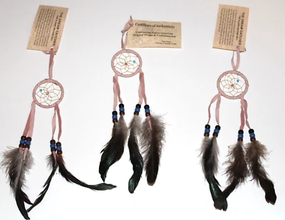 Navajo 2" Atrapasueños Rosa con Turquesa Hecho a Mano por Mae Stone Foto 1 de 3