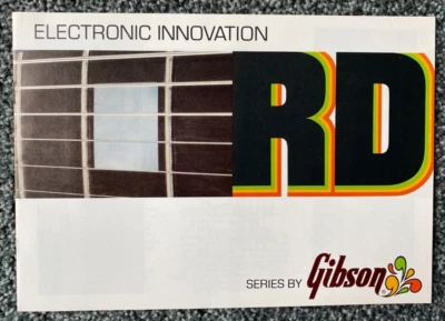 Gibson "RD Series-ELECTRONIC INNOVATION"-1977 Folleto-8 páginas-5 modelos-Como Nueva y RARA Foto 1 de 4