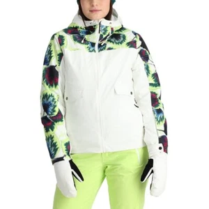 Women's SPYDER Optimist Insulated Ski Jacket Coat - WHITE - Relaxed Fit - Picture 1 of 5