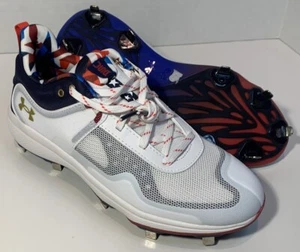 Under Armour Freedom Glyde MT USA Womens Softball Cleats 3026010-100 Size 8 - Picture 1 of 18