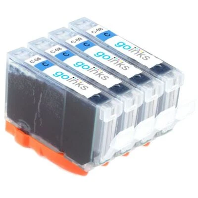 4 Cyan Ink Cartridges to replace Canon CLI-8C non-OEM / Compatible for PIXMA - Image 1 of 2