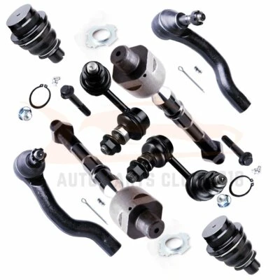 8Pcs Front Lower Ball Joints Sway Bar Tie Rod End Fits 2005-2019 Nissan Frontier - Image 1 of 4