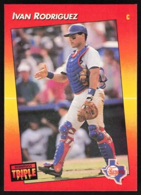 1992 Triple Play #51 Ivan Rodriguez Texas Rangers - Image 1 of 2