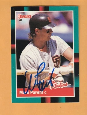Mark Parent San Diego Padres AUTO Signed 1988 Donruss Rookies Anderson CA 3L - Image 1 of 2