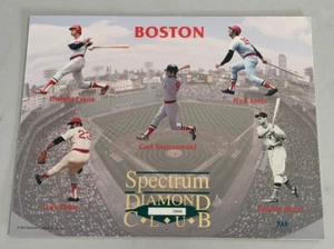 MLB BOSTON RED SOX 1993 Spectrum Diamond Club All Time Greats 8x10 GIANT CARD - Foto 1 di 3