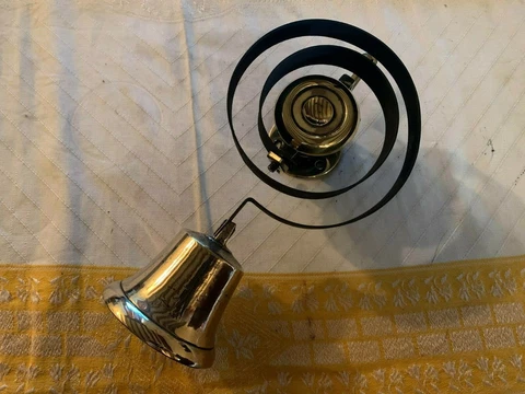 One Reclaimed Antique Brass & Steel Restored Victorian Servant Bell (EBZ93) Cover