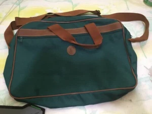 Vintage Ralph Lauren Fragrances Green Brown Travel Messenger Bag  - Picture 1 of 6