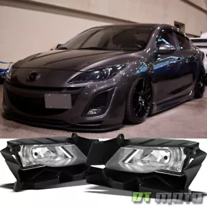 2010-2011 Mazda 3 Mazda3 Bumper Fog Lights Driving Lamps w/Switch Left+Right Set - Picture 1 of 6