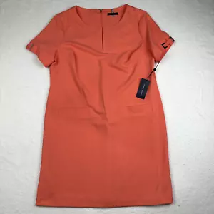 NWT Tommy Hilfiger Women's Sz 16 Short Sleeve Scuba Crepe A-Line 2 Pocket Dress - Picture 1 of 10