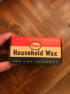 ESSO HOUSEHOLD WAX FOR THE LAUNDRY ESSO STANDARD OIL CO. BAYONNE N.J. - Picture 1 of 3