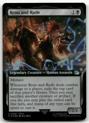 Reno and Rude (Extended Art) #450 (Foil) (NM) Final Fantasy FIN Magic MTG - Image 1 of 2