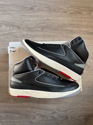 Nike Air Jordan 2 retrô cimento preto | DR8884-001 | Tamanho 8.5 masculino | NOVO! - Imagem 1 de 4