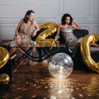 Apluschoice 12" Mirror Glass Ball Disco Home Party Club Stage Reflect Light