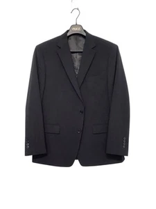 Tallia Mens Modern fit Suit Jacket Blazer 44 R Black Solid Stretch - Picture 1 of 2