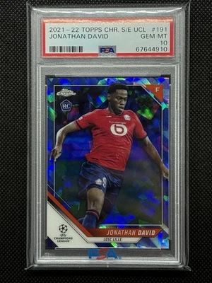 JONATHAN DAVID PSA 10 | 2021-22 Topps Chrome Sapphire UCL #191 | Rookie RC - Image 1 of 2