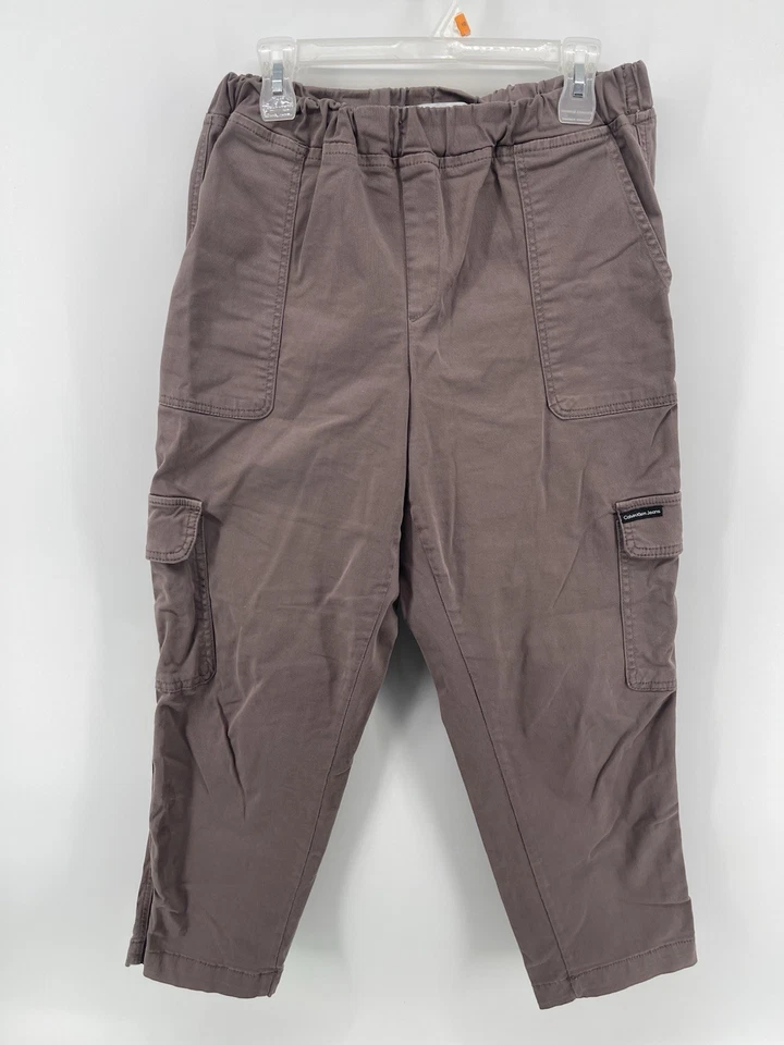 Pantalones de chándal Calvin Klein cargo para mujer talla mediana tiro alto púrpura 28X26 Foto 1 de 4