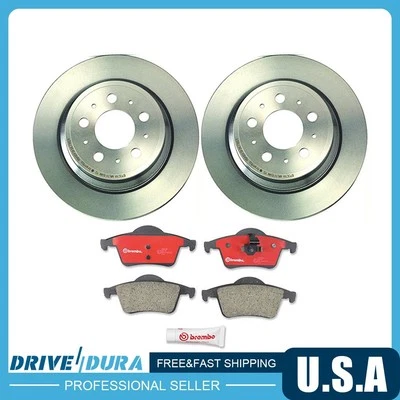 Brembo Rear Disc Brake Rotors Ceramic Brake Pads for 2001-2009 Volvo S60 - Изображение 1 из 4