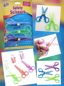 Kinderschere Sicherer Gebrauch Kind für 3 Arten Schnitt Kunst Handwerk Schere Gerade Zickzack Schnitt - Bild 1 von 27