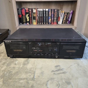 Vintage Sony TC-WR590 Stereo Cassette Dual Tape Deck - Tested Works - Picture 1 of 9