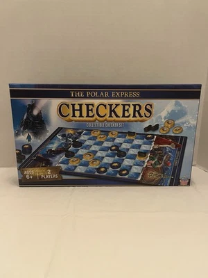 Masterpieces Polar Express Checkers Board Game New Sealed - Image 1 of 4