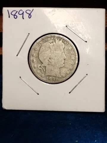1898-P Barber Quarter - 90% Silver Cover
