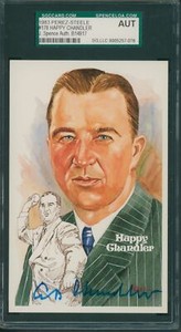 1983 Perez-Steele #178 Happy Chandler SGC JSA Certified Authentic Signed *7076