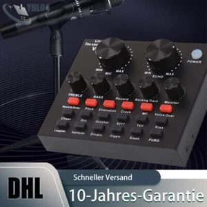 Live Soundkarten Set Audio Interface für PC Aufnahme YouTube 2 Kanäle Metall - Bild 1 von 12