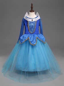 Sleeping Beauty Princess Aurora Party Dress  kids Costume Dress #2  for girls - Picture 1 of 14